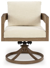 Load image into Gallery viewer, Serene Bay - Swivel Chair With Cushion (Set of 2) - Dark Brown / White
