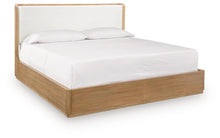 Load image into Gallery viewer, Pamaria - King Upholstered Bed - Light Brown
