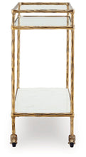 Load image into Gallery viewer, Plattfield - Bar Cart - Antique Gold Finish
