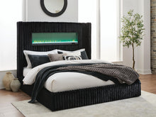 Load image into Gallery viewer, Tayleena - Upholstered Bed With Fireplace And Wireless Audio
