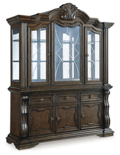 Load image into Gallery viewer, Maylee - 11 Pc. - Dining Extension Table, 4 Side Chairs, 2 Arm Chairs, Storage Bench, Buffet And Hutch - Dark Brown
