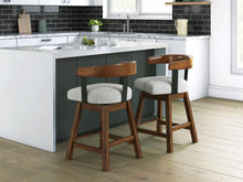 Load image into Gallery viewer, Ralene - Upholstered Swivel Barstool (Set of 2) - Medium Brown
