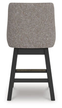 Load image into Gallery viewer, Neymorton - Upholstered Swivel Barstool (Set of 2) - Dark Grayish Brown
