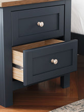 Load image into Gallery viewer, Landocken - Two Drawer Night Stand - Brown / Blue
