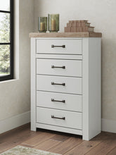 Load image into Gallery viewer, Savonport - Five Drawer Chest - White / Brown
