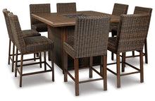 Load image into Gallery viewer, Paradise Trail - Square Bar Table w/Fire Pit - Medium Brown
