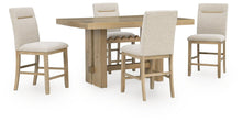 Load image into Gallery viewer, Lasinger - 5 Pc. - Counter Height Dining Table And 4 Barstools - Light Brown

