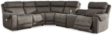 Load image into Gallery viewer, Hoopster - Zero Wall Power Recliner with Console 6 Pc Sectional - Gunmetal
