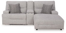 Load image into Gallery viewer, Acklen Place - 4 Pc. - 3-Piece Power Reclining Sectional Sofa With Raf Chaise, Wide Seat Power Recliner - Pewter
