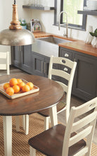 Load image into Gallery viewer, Woodanville - Round DRM Drop Leaf Table - Cream / Brown
