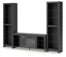 Load image into Gallery viewer, Cayberry - 3-Piece Entertainment Center With Electric Fireplace - Black
