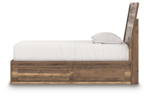 Load image into Gallery viewer, Chirason - 3 Pc. - Twin Panel Bed With Storage, Dresser And Mirror - Brown
