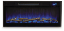 Load image into Gallery viewer, Entertainment Accessories - Fireplace Insert With Faux Birch Log Set - Black
