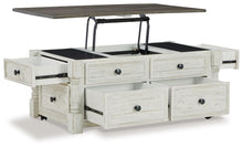 Load image into Gallery viewer, Havalance - Lift Top Cocktail Table with Storage Drawers - White / Gray

