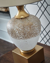 Load image into Gallery viewer, Tavisburg - Glass Table Lamp - Brown / White / Gold
