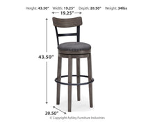 Load image into Gallery viewer, Caitbrook - Tall UPH Swivel Barstool - Gray
