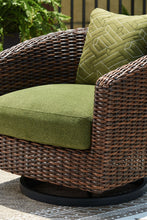 Load image into Gallery viewer, Horizon Hall - Swivel Lounge With Cushion - Brown / Green
