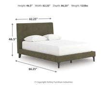 Load image into Gallery viewer, Chirason - Upholstered Bed With Roll Slats
