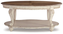 Load image into Gallery viewer, Realyn - Oval Cocktail Table - White / Brown
