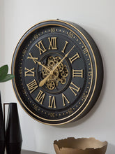 Load image into Gallery viewer, Dairton - Wall Clock - Black / Gold Finish
