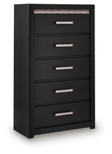 Load image into Gallery viewer, Shoralli - Five Drawer Chest - Black
