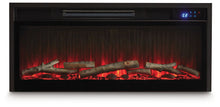 Load image into Gallery viewer, Entertainment Accessories - Fireplace Insert With Faux Birch Log Set - Black
