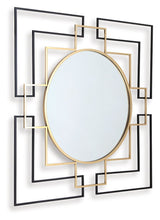 Load image into Gallery viewer, Oceanal - Accent Mirror - Black / Gold Finish
