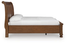 Load image into Gallery viewer, Zackaryn - King Sleigh Storage Bed - Warm Brown
