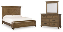 Load image into Gallery viewer, Karallin - 3 Pc. - Queen Panel Storage Bed, Dresser And Mirror - Medium Brown
