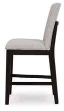 Load image into Gallery viewer, Neymorton - Upholstered Barstool (Set of 2) - Dark Grayish Brown
