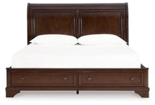 Load image into Gallery viewer, Trellington - King Sleigh Storage Bed - Brown
