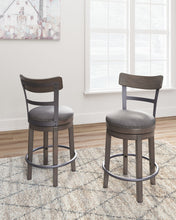 Load image into Gallery viewer, Caitbrook - UPH Swivel Barstool  - Gray
