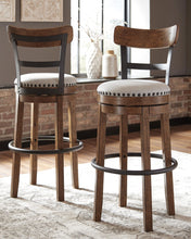 Load image into Gallery viewer, Valebeck - Tall Upholstered Swivel Barstool
