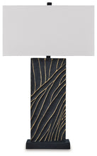 Load image into Gallery viewer, Bartlen - Poly Table Lamp - Black / Gold Finish

