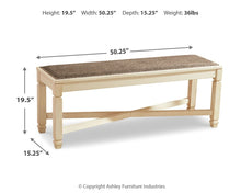 Load image into Gallery viewer, Bolanburg - Large UPH Dining Room Bench - Beige
