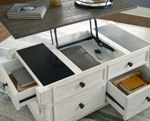 Load image into Gallery viewer, Havalance - Lift Top Cocktail Table with Storage Drawers - White / Gray
