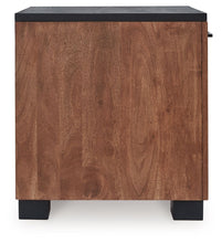 Load image into Gallery viewer, Kallari - Chair Side End Table - Warm Brown / Black
