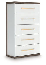 Load image into Gallery viewer, Kendanport - Five Drawer Chest - Brown / White
