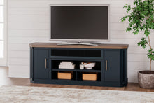 Load image into Gallery viewer, Landocken - XL TV Stand W/Fireplace Option - Brown / Blue
