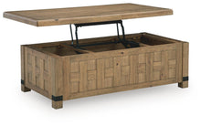 Load image into Gallery viewer, Ridgester - Lift Top Cocktail Table - Light Brown
