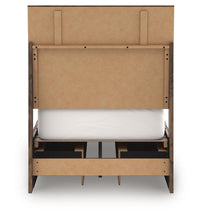 Load image into Gallery viewer, Chirason - 3 Pc. - Twin Panel Bed With Storage, Dresser And Mirror - Brown
