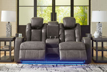 Load image into Gallery viewer, Fyne-dyme - Power Reclining Loveseat With Console/Adj Hdrst

