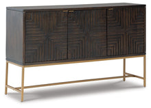 Load image into Gallery viewer, Elinmore - Accent Cabinet - Brown / Gold Finish

