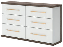 Load image into Gallery viewer, Kendanport - 3 Pc. - Dresser And 2 Nightstands - Brown / White
