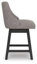 Load image into Gallery viewer, Neymorton - Upholstered Swivel Barstool (Set of 2) - Dark Grayish Brown

