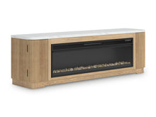 Load image into Gallery viewer, Camdill - 80" TV Stand With Electric Fireplace - Light Brown
