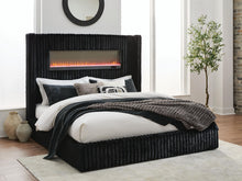 Load image into Gallery viewer, Tayleena - Upholstered Bed With Fireplace And Wireless Audio
