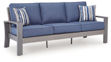 Load image into Gallery viewer, Half Moon Beach - Sofa With Cushion - Blue / Gray
