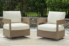 Load image into Gallery viewer, Serene Bay - Swivel Glider Chair With Cushion - Dark Brown / White
