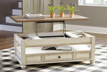 Load image into Gallery viewer, Realyn - Lift Top Cocktail Table - White / Brown
